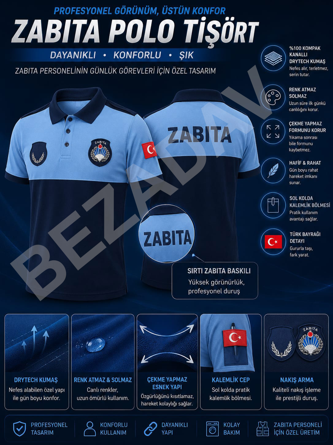 Zabıta Polo Yaka T-Shirt