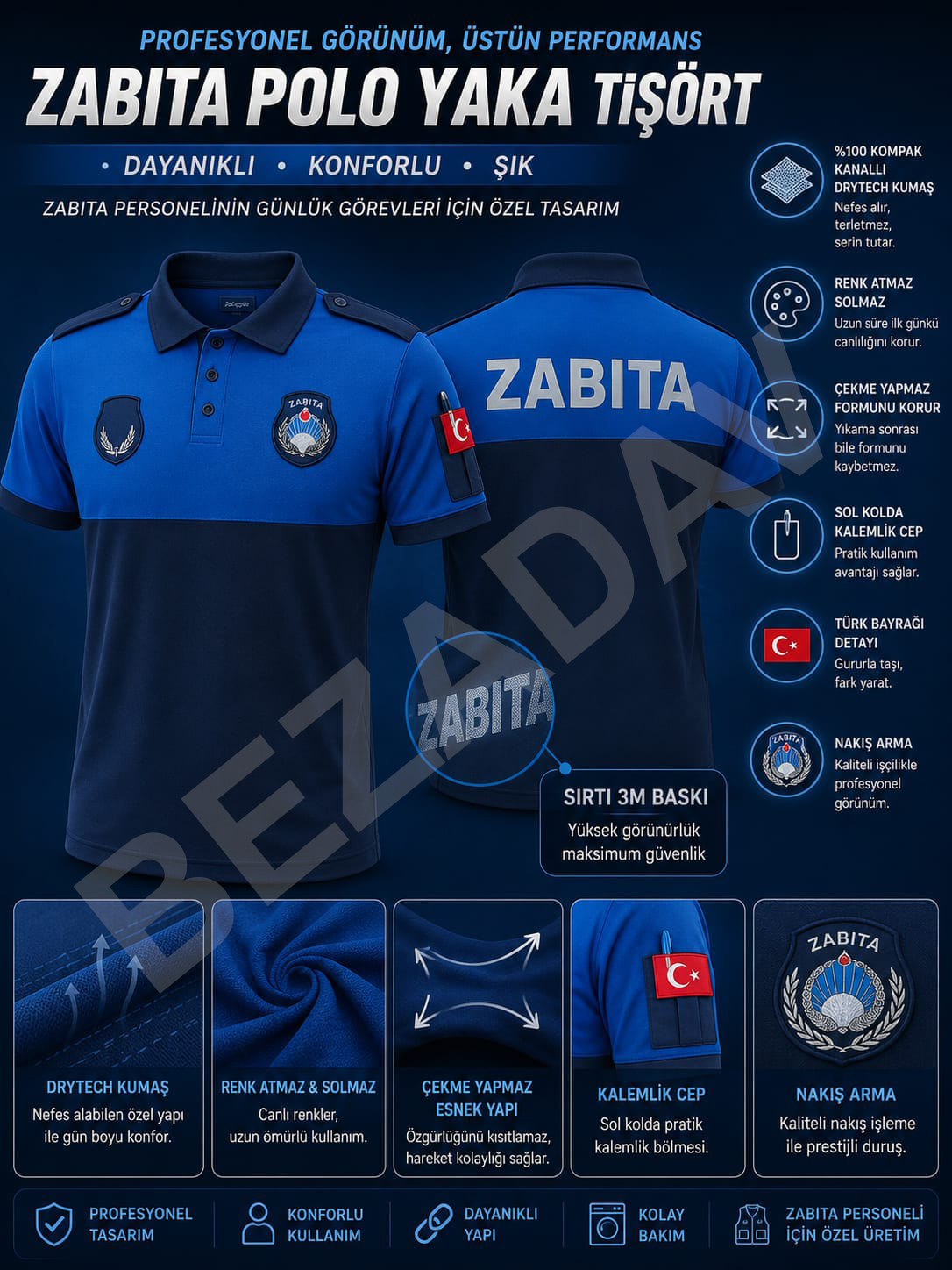 Zabıta Polo Yaka T-Shirt